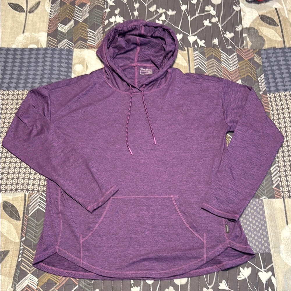Eddie Bauer Purple Pullover Hoodie Sweatshirt